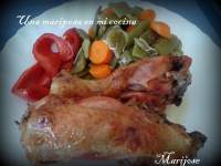   Pollo al horno con verduras