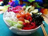 Jugando con la Cocina: Poke bowl de salmón marinado y algas 